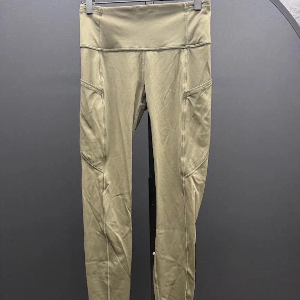 Lululemon Speed Up Leggings in Olive Green
